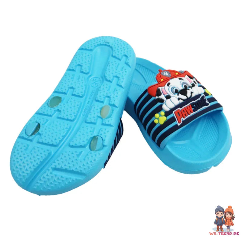 Paw Patrol Chase Marshall Sandalen Badeschuhe 3D Optik - WS-Trend.de Kinder Latschen 25 - 32
