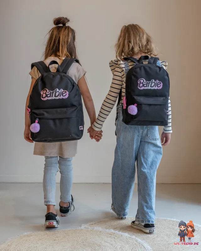 Barbie Mädchen Rucksack Schultasche plus Alu Trinkflasche Gr.39x29x12 cm - WS-Trend.de