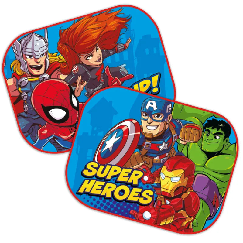Marvel Avengers Kinder Sonnenschutz fürs Auto 2er Set 35x44 cm - WS-Trend.de