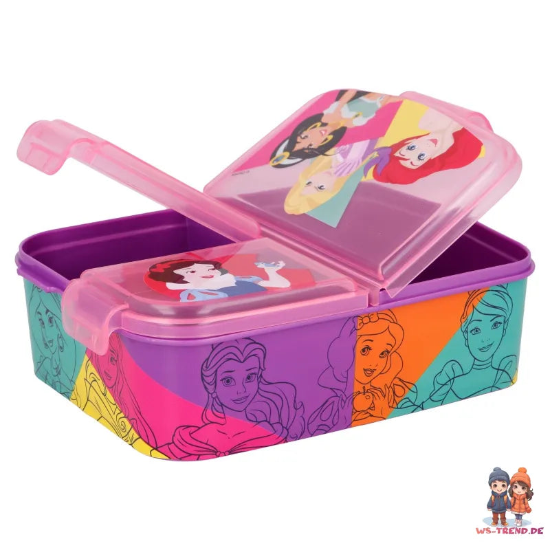 Disney Princess 2 teiliges Set Brotdose 3 Kammern - Trinkflasche - WS-Trend.de Arielle Jasmin