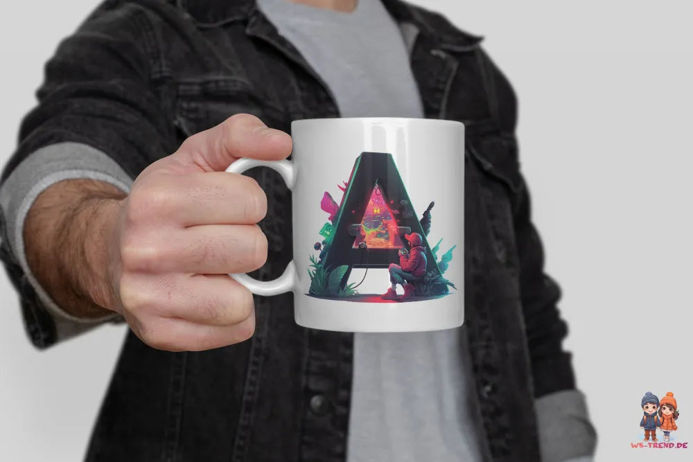 Name A bis Z Gamer Spieler Zocker Kaffeetasse Teetasse Tasse Geschenkidee - WS-Trend.de