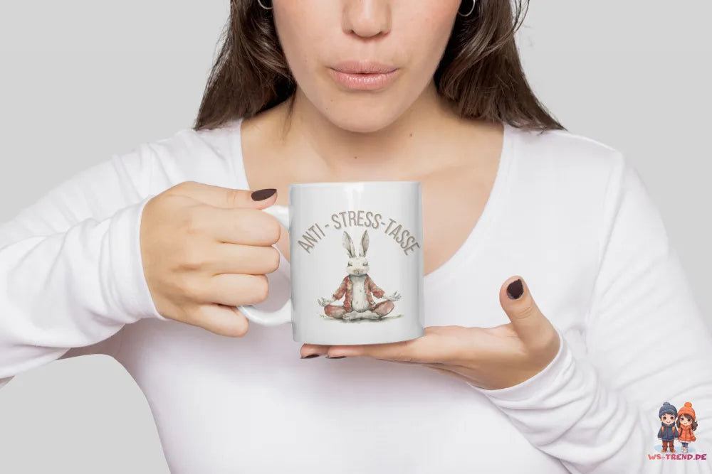 Yoga Hase Anti Stress Keramik Kaffeetasse Teetasse Tasse Geschenke WS Trend.de