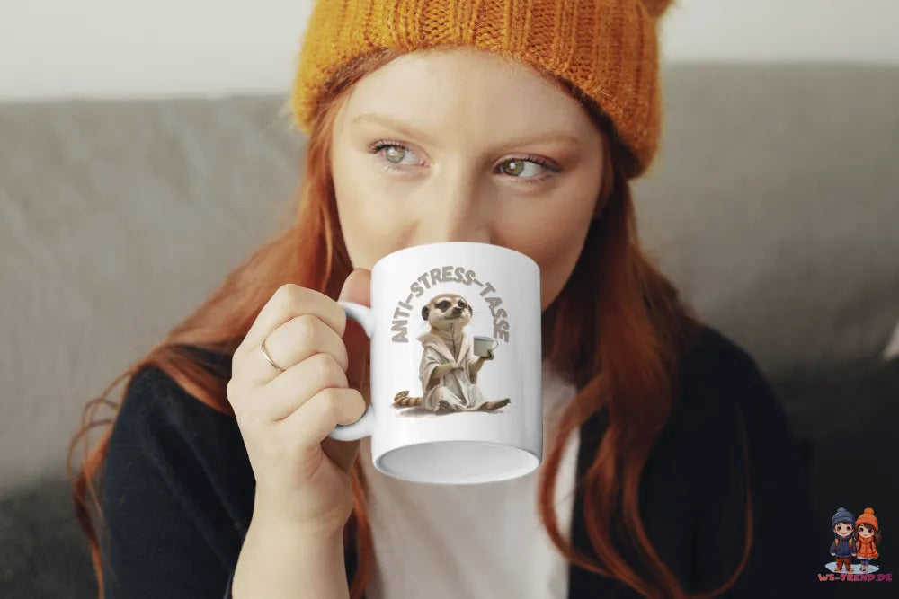 Erdmännchen Anti Stress Keramik Kaffeetasse Teetasse Tasse Geschenke - WS-Trend.de