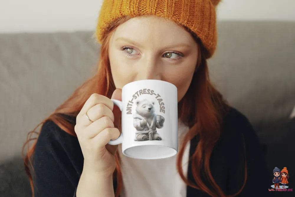 Eisbär Anti Stress Keramik Kaffeetasse Teetasse Tasse Geschenke - WS-Trend.de