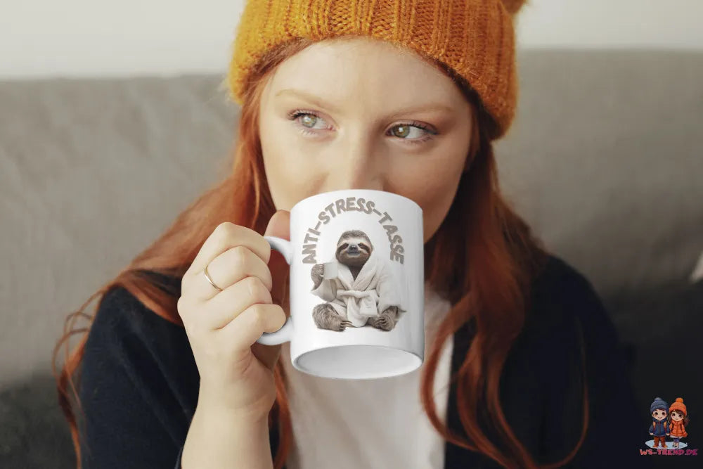 Faultier Anti Stress Keramik Kaffeetasse Teetasse Tasse Geschenke WS Trend.de