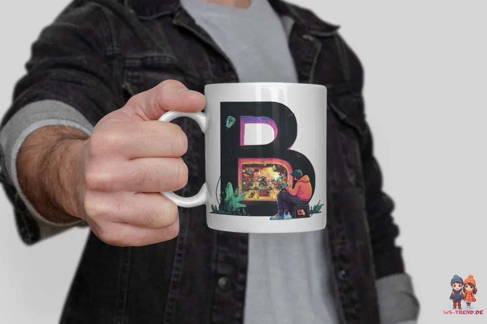 Name A bis Z Gamer Spieler Zocker Kaffeetasse Teetasse Tasse Geschenkidee - WS-Trend.de