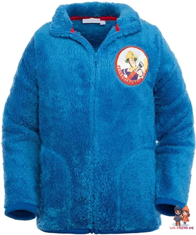 Feuerwehrmann Sam Kinder Fleece Jacke Langfloor WS Trend.de Jungen Kuschel Langflorig 98 116