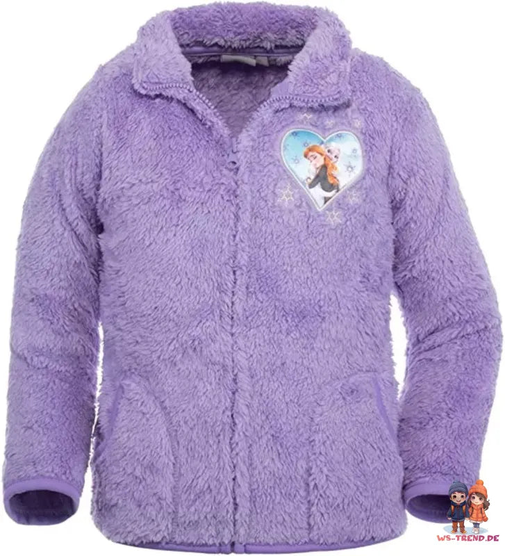 Disney Die Eiskönigin Elsa Anna Kinder Fleece Jacke Langfloor - WS-Trend.de Mädchen 98-116