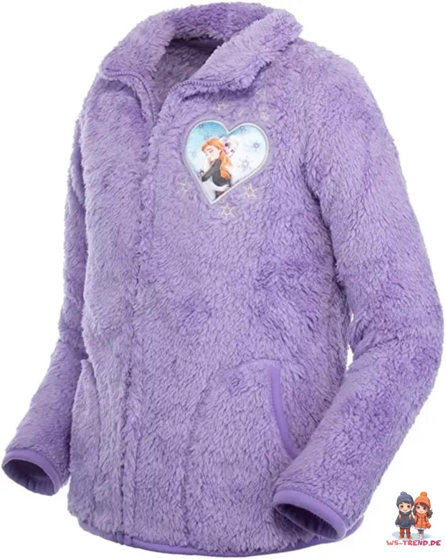 Disney Die Eiskönigin Elsa Anna Kinder Fleece Jacke Langfloor - WS-Trend.de Mädchen 98-116