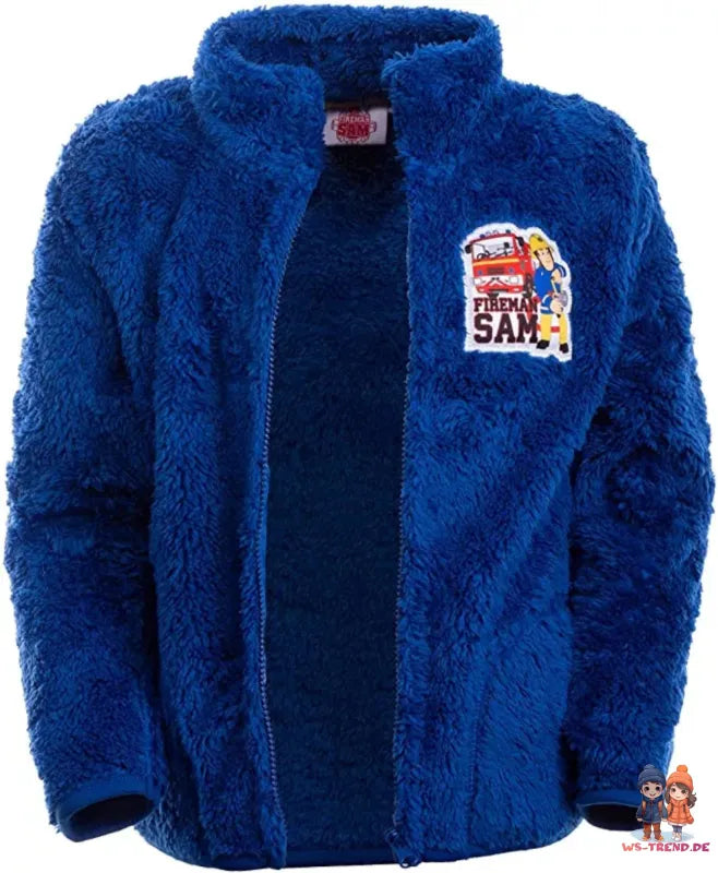 Feuerwehrmann Sam Kinder Fleece Jacke Langfloor WS Trend.de Jungen Kuschel Langflorig 98 116