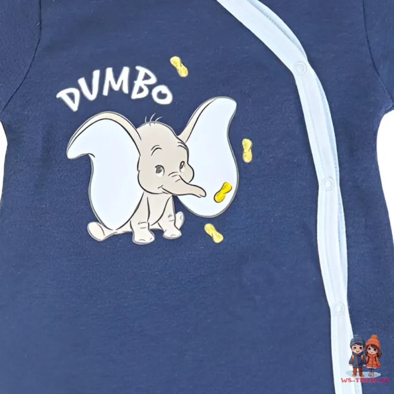 Disney Dumbo Baby Kleinkind langarm Bodie Strampler - WS-Trend.de Gr. 62 - 92 Baumwolle