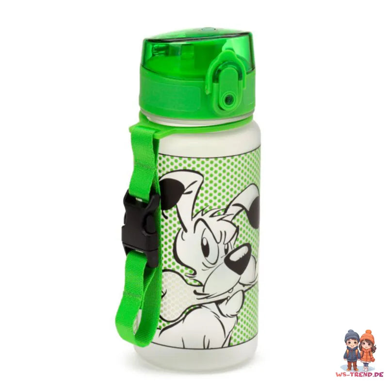 Asterix u Obelix Idefeix der Hund Wasserflasche Trinkflasche Flasche Gurt 350 ml - WS-Trend.de