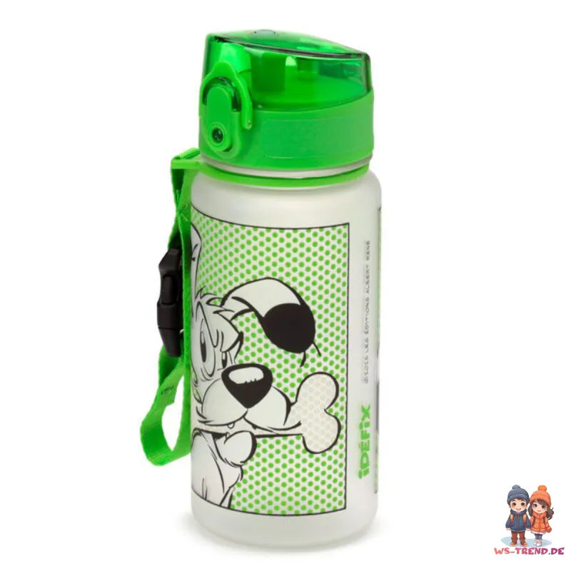 Asterix u Obelix Idefeix der Hund Wasserflasche Trinkflasche Flasche Gurt 350 ml - WS-Trend.de