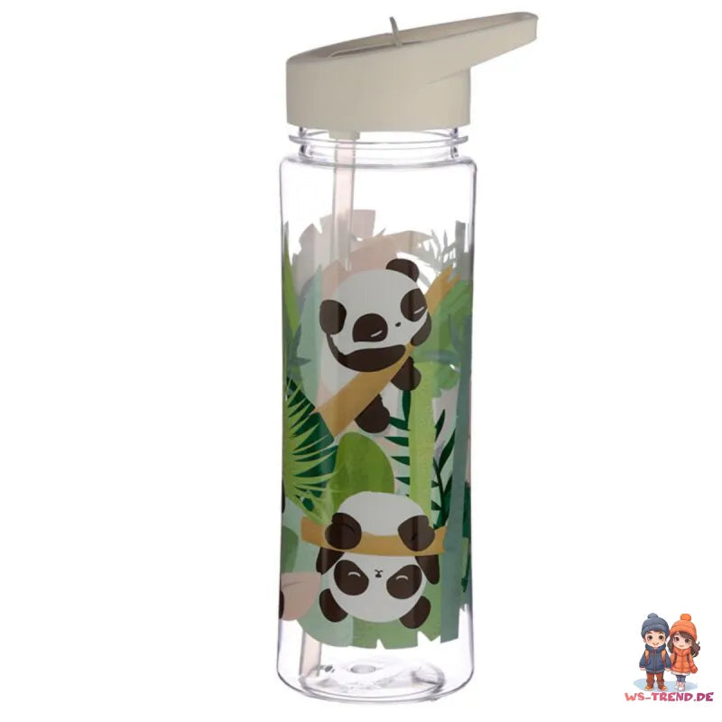 Kleiner Panda Kinder Wasserflasche Trinkflasche Flasche Trinkhalm 550 ml - WS-Trend.de