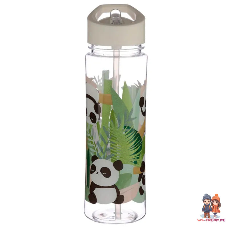 Kleiner Panda Kinder Wasserflasche Trinkflasche Flasche Trinkhalm 550 ml - WS-Trend.de