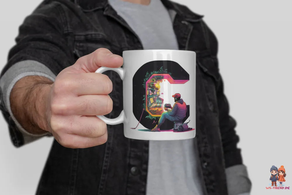 Name A bis Z Gamer Spieler Zocker Kaffeetasse Teetasse Tasse Geschenkidee - WS-Trend.de