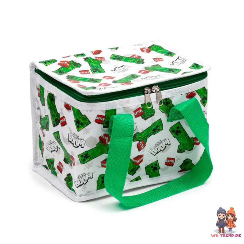 Minecraft Creeper Kühltasche Lunchtasche Isotasche 14x14x21 cm - WS-Trend.de