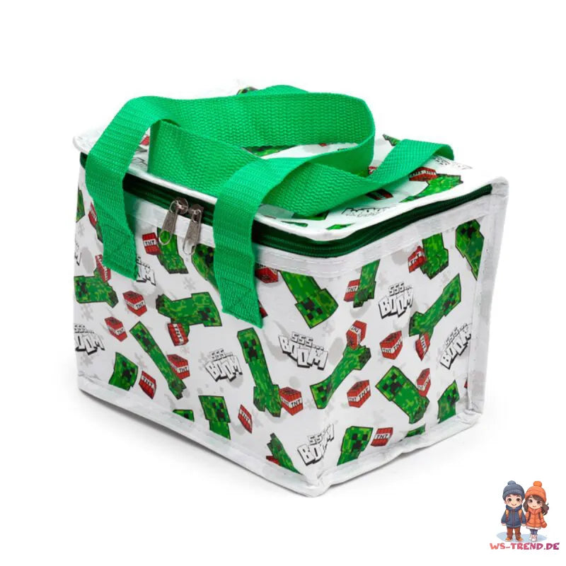 Minecraft Creeper Kühltasche Lunchtasche Isotasche 14x14x21 cm - WS-Trend.de