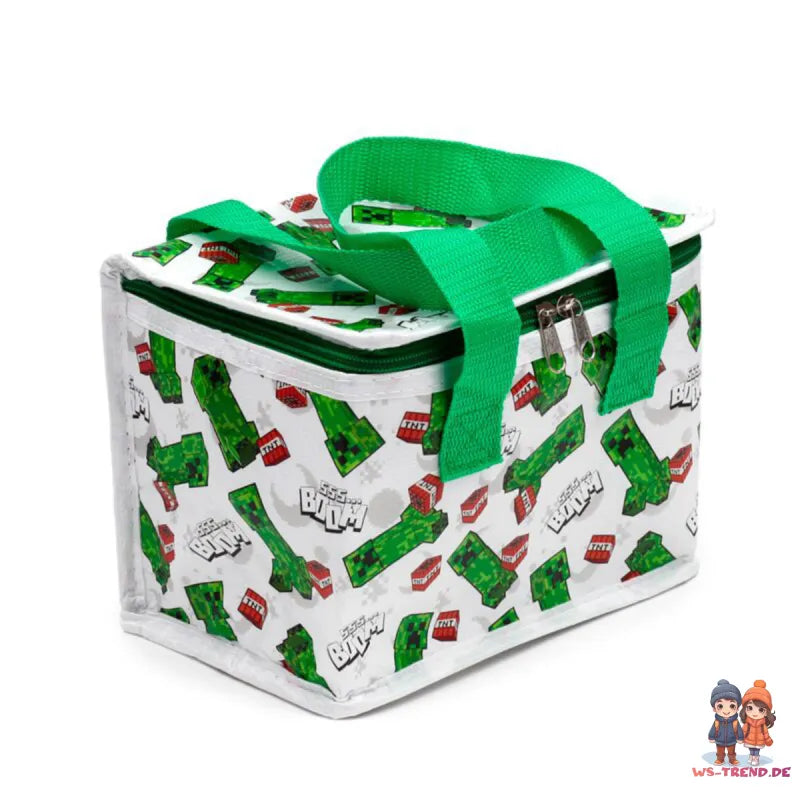 Minecraft Creeper Kühltasche Lunchtasche Isotasche 14x14x21 cm - WS-Trend.de