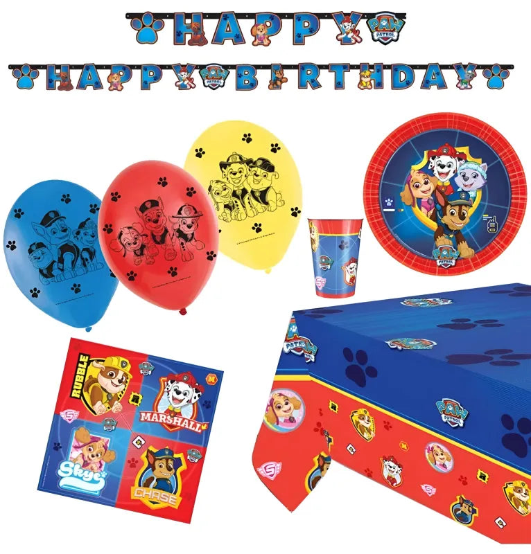 Paw Patrol Geburtstag Deko Set 40 tlg. Geschirr Kinder Partyset Tischdecke - WS-Trend.de