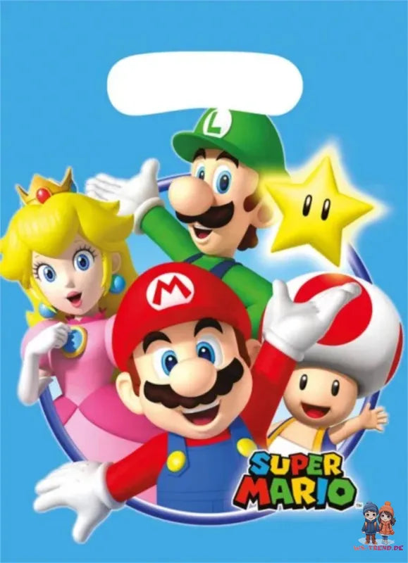 Super Mario XL Geburtstag Deko Set 60tlg.Geschirr Kinder Partyset Tischdecke - WS-Trend.de