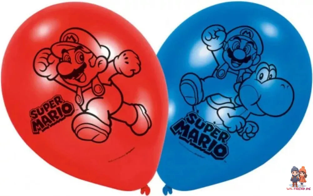 Super Mario XL Geburtstag Deko Set 60tlg.Geschirr Kinder Partyset Tischdecke - WS-Trend.de