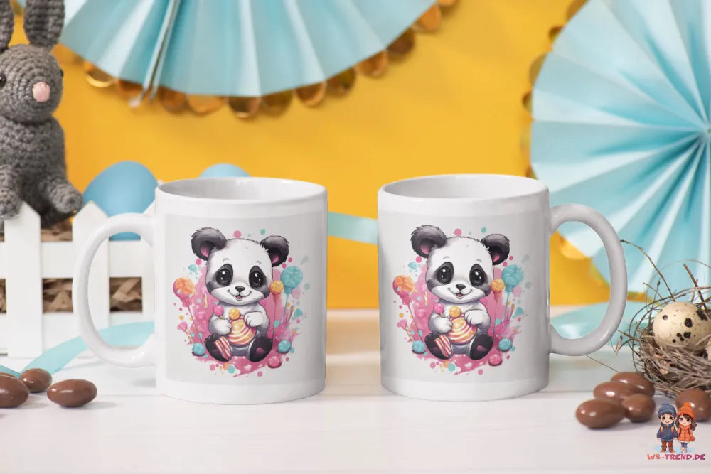 Süßer Panda Kaffeetasse Teetasse Tasse Geschenkidee - WS-Trend.de Geschenk 330 ml