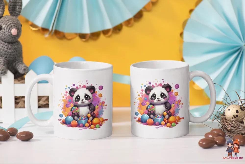 Süßer Panda Kaffeetasse Teetasse Tasse Geschenkidee - WS-Trend.de Geschenk 330 ml