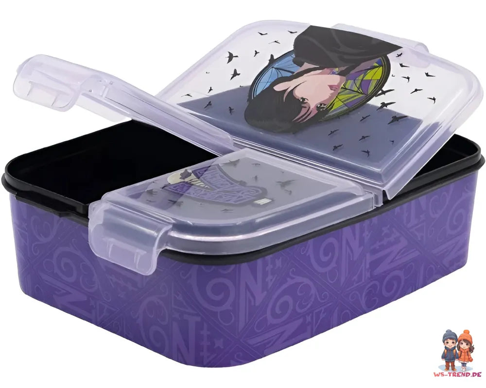 Wednesday 2 tlg. Lunchset Brotdose 3 Kammer Trinkflasche Flasche 400 ml - WS-Trend.de