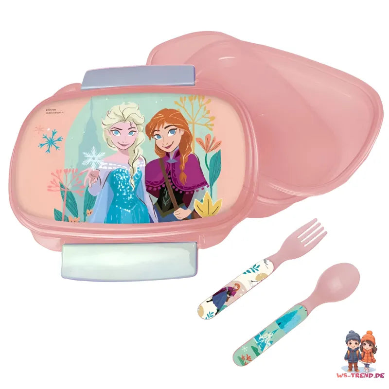 Disney Die Eiskönigin Anna Elsa 4 tlg Kinder Lunch Set Brotdose Alu-Trinkflasche - WS-Trend.de