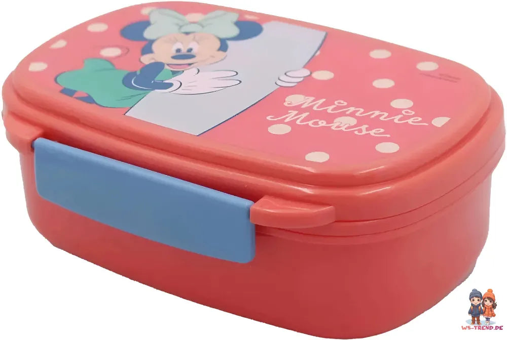 Disney Minnie Maus 4 teiliges Lunch Set Brotdose Alu-Trinkflasche - Löffel Gabel - WS-Trend.de