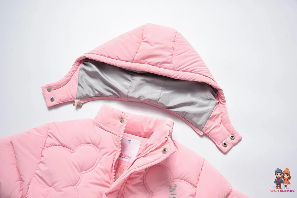 Glo-Story Kinder Mädchen Winterjacke Jacke mit Kapuze - WS-Trend.de Gr. 104-158