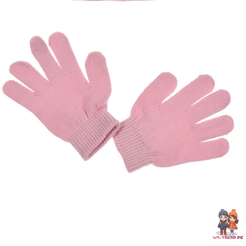 Monster High Girls 2tlg Set Kinder Herbst Wintermütze Bommelmütze Handschuhe - WS-Trend.de