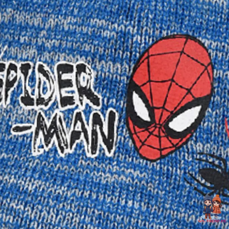 Marvel Spiderman Kinder Wintermütze peruanische Mütze Kindermütze - WS-Trend.de Gr. 52 - 54