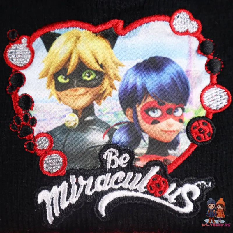 Miraculous Ladybug Cat Noir Kinder Herbst Wintermütze Bommelmütze - WS-Trend.de 52 54