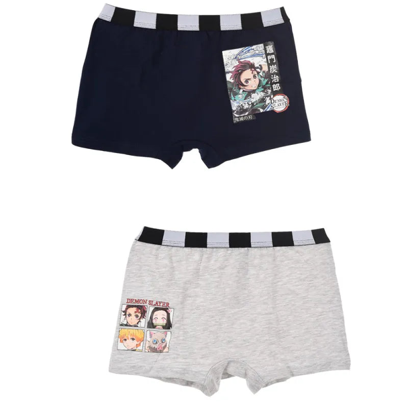 Anime Demon Slayer Jungen 2-er Pack Boxershorts Unterhose - WS-Trend.de Gr. 140 bis 172