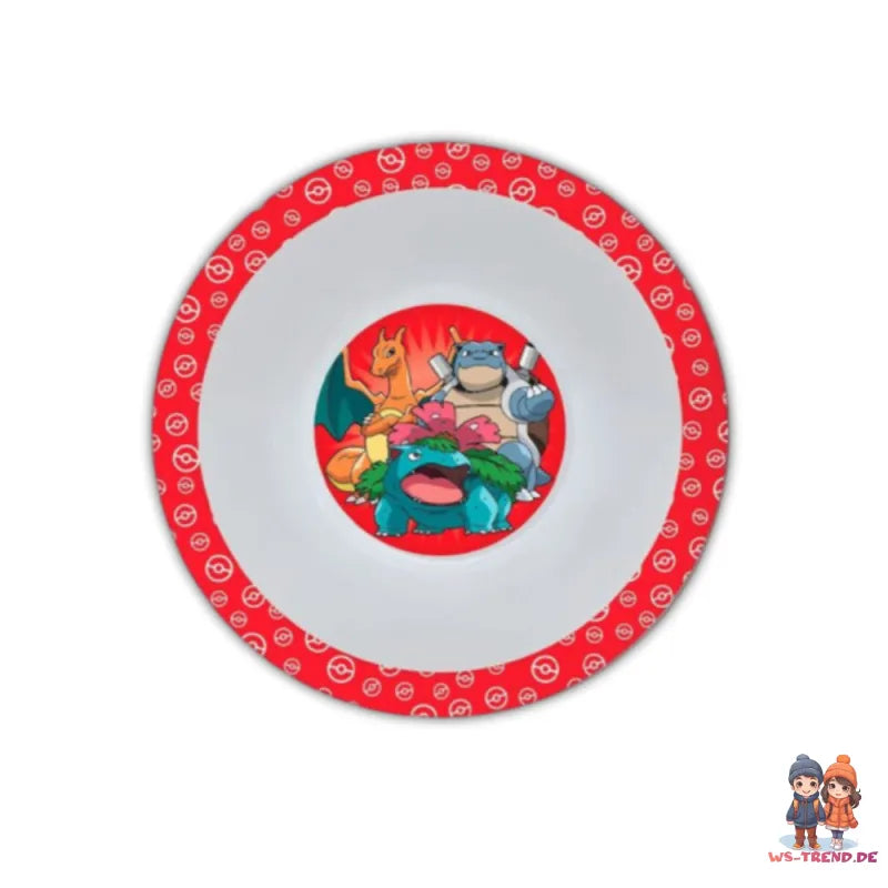 Pokemon Pikachu und Freunde Kinder 3 teiliges Set Teller Schüssel Becher WS Trend.de