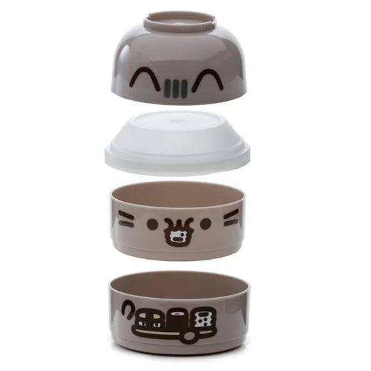Pusheen die Katze gestapelte runde Bento-Lunchbox 3-teiliges Set - WS-Trend.de