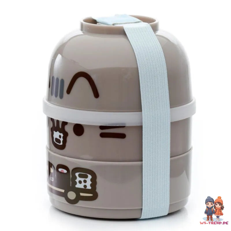 Pusheen die Katze gestapelte runde Bento-Lunchbox 3-teiliges Set - WS-Trend.de