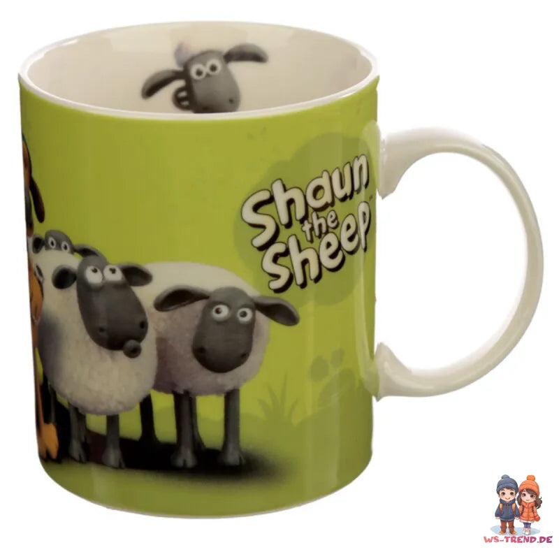 Shaun das Schaf Kinder Kakaotasse Teetasse Tasse Geschenkidee 300 ml - WS-Trend.de