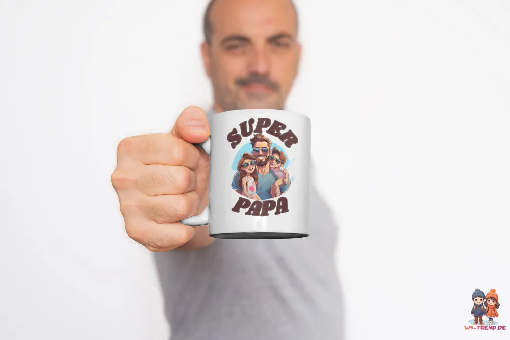 Super PAPA Kaffeetasse Teetasse Tasse Geschenkidee Geschenk - WS-Trend.de