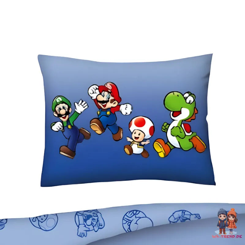 Super Mario Luigi Bowser Peach Bettwäsche Set 135/140x200 60x70 cm - WS-Trend.de