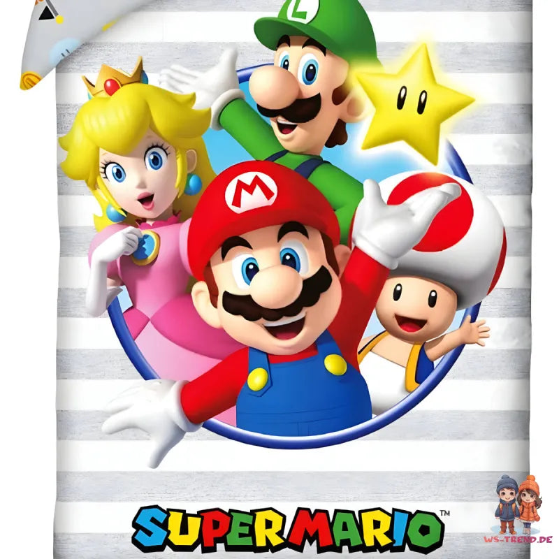 Super Mario Luigi Toady Peach Bettwäsche Set 135/140x200 60x70 cm - WS-Trend.de