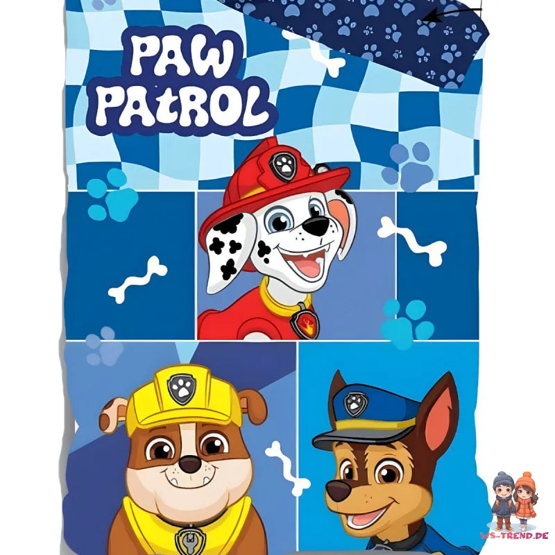 Paw Patrol Chase 2tlg Kinder Jungen Bettwäsche Set 135x200 80x80 cm Baumwolle - WS-Trend.de