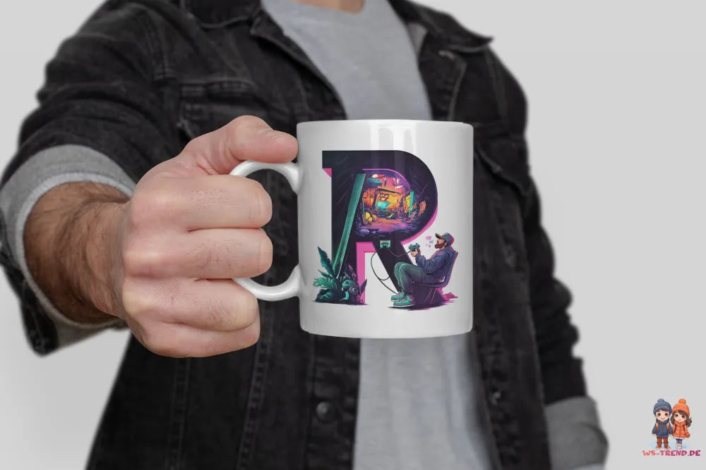 Name A bis Z Gamer Spieler Zocker Kaffeetasse Teetasse Tasse Geschenkidee - WS-Trend.de