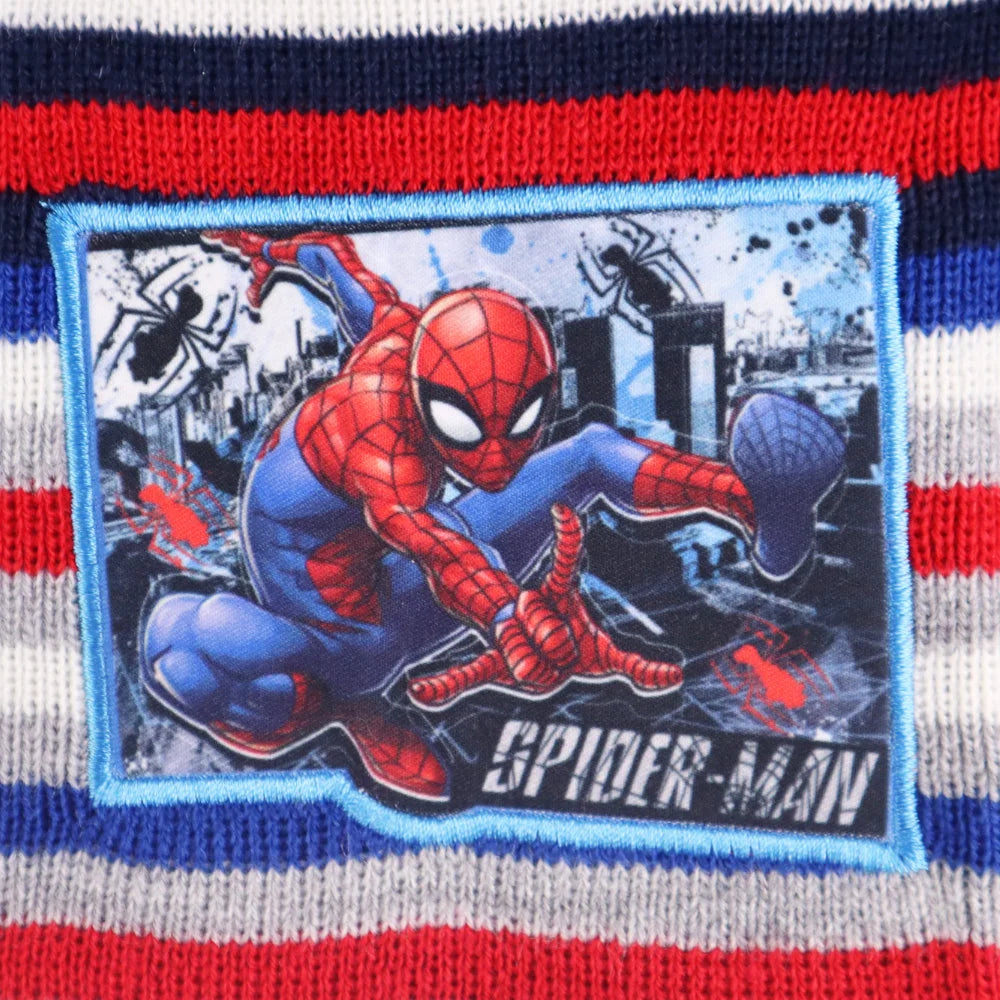 Marvel Spiderman Kinder Wintermütze peruanische Mütze Kindermütze - WS-Trend.de Gr. 52 - 54