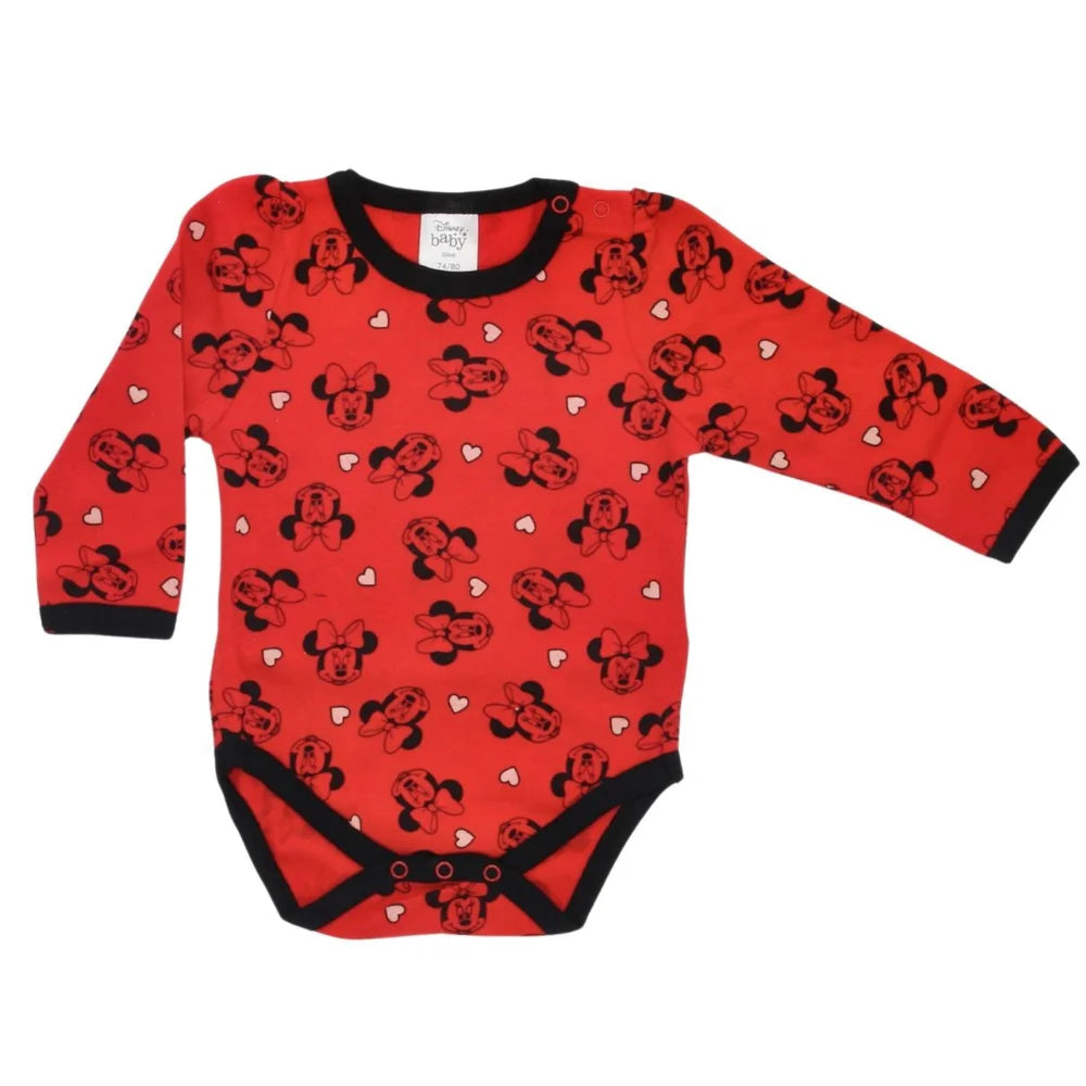 Disney Minnie Maus Baby 2er Pack langarm Body Strampler - WS-Trend.de Gr. 62 - 92
