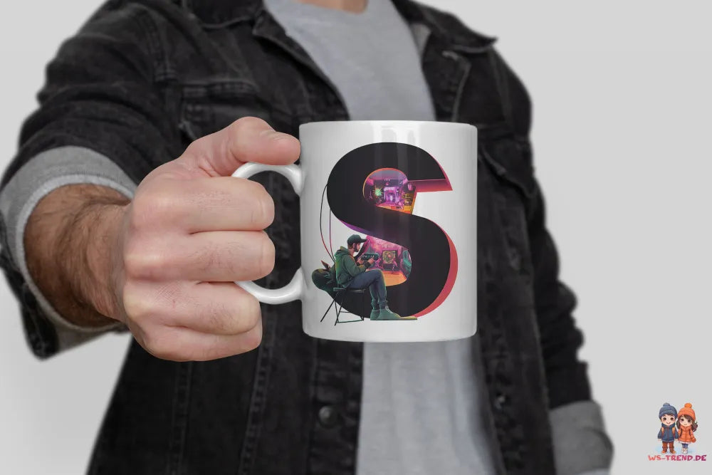 Name A bis Z Gamer Spieler Zocker Kaffeetasse Teetasse Tasse Geschenkidee - WS-Trend.de