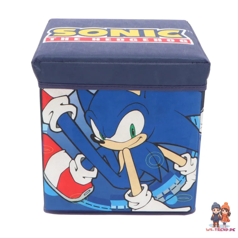 Sonic The Hedgehog Kinder Spielzeug Korb Spielzeugkorb Deckel 30x30x30 cm - WS-Trend.de