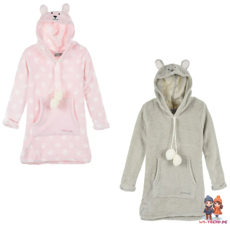 Teddy Bär Kinder Fleece Schlafanzug Pyjama Hausanzug - WS-Trend.de 104-152 kuschlig warm
